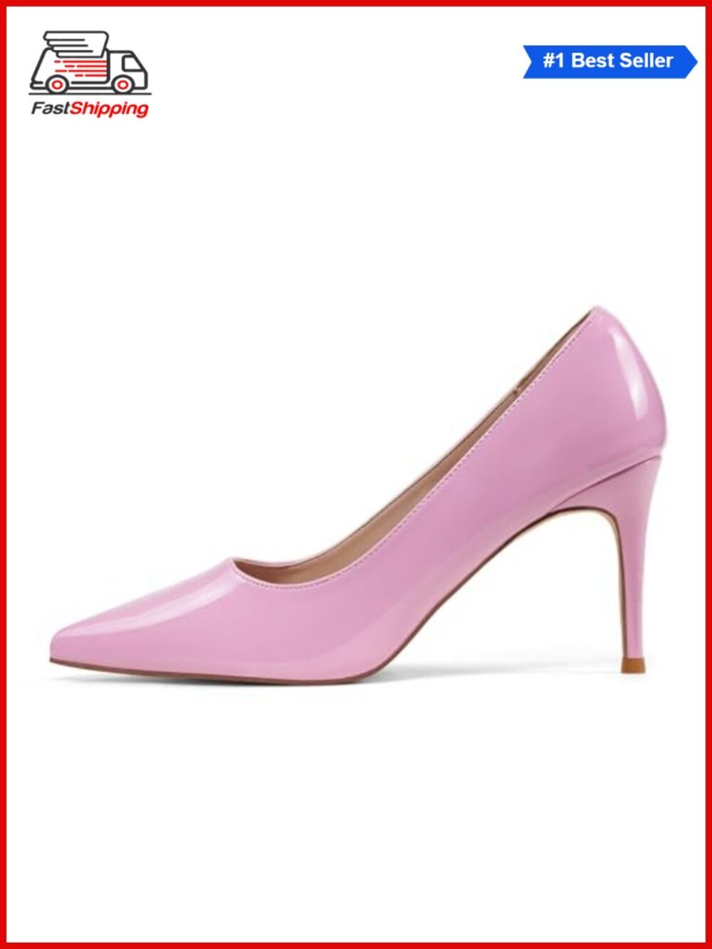 ✨ Pointed Toe Pull On Stiletto Heel Wedding Pumps - Comfortable Closed Toe